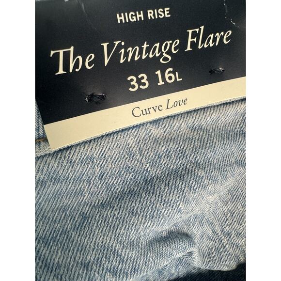 Abercrombie Fitch Women 33 16L The Vintage Flare High Rise Curve Love Jeans New - Picture 6 of 16